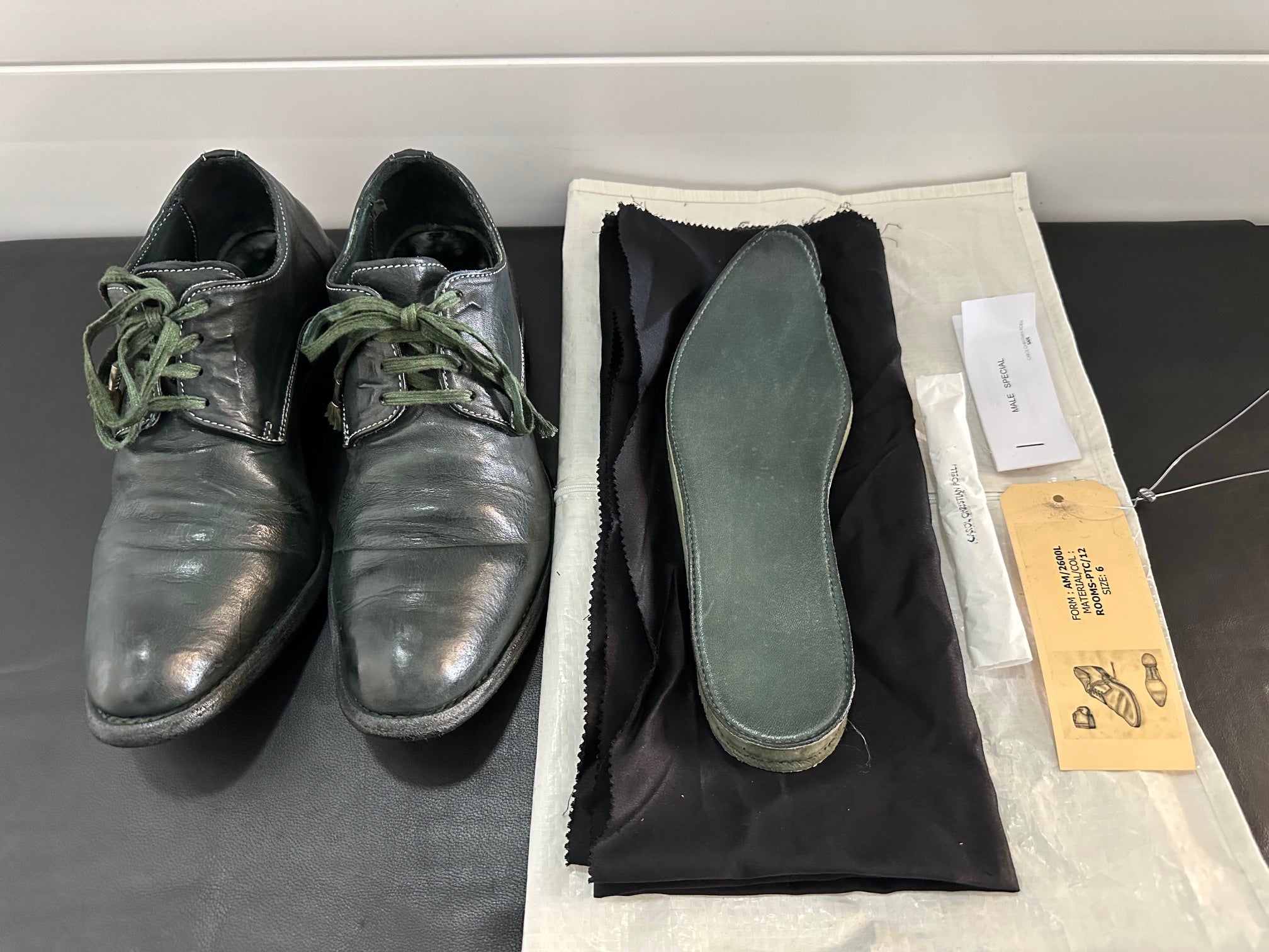 Dark Green Object Dyed Derbies AM2600L ROOMS-PTC12 by Carol Christian Poell