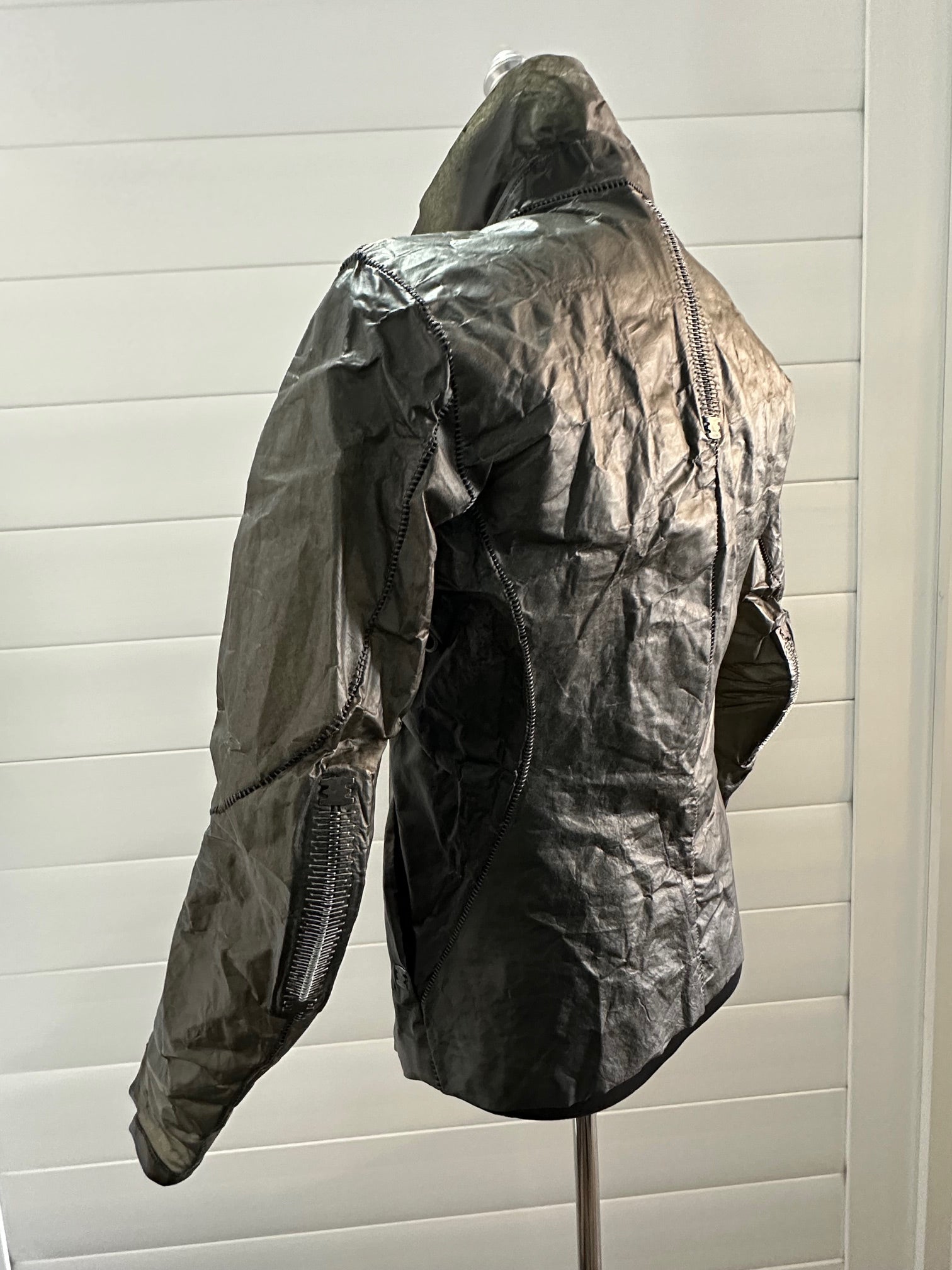 Grey Transparent Calf Leather Hi-collar Jacket by Isaac Sellam Experie –  The Archive