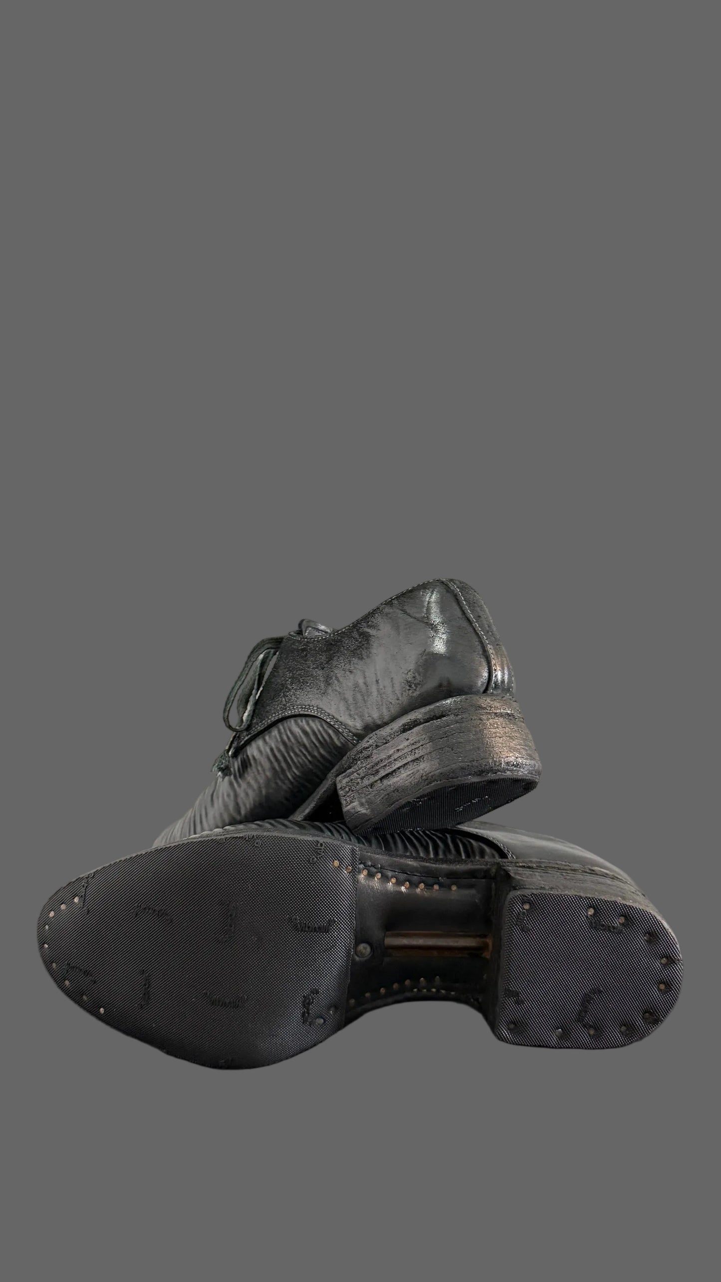 Black O.D. Lined Derbies AM/2600L CUBS-PTC/010 by Carol Christian Poell