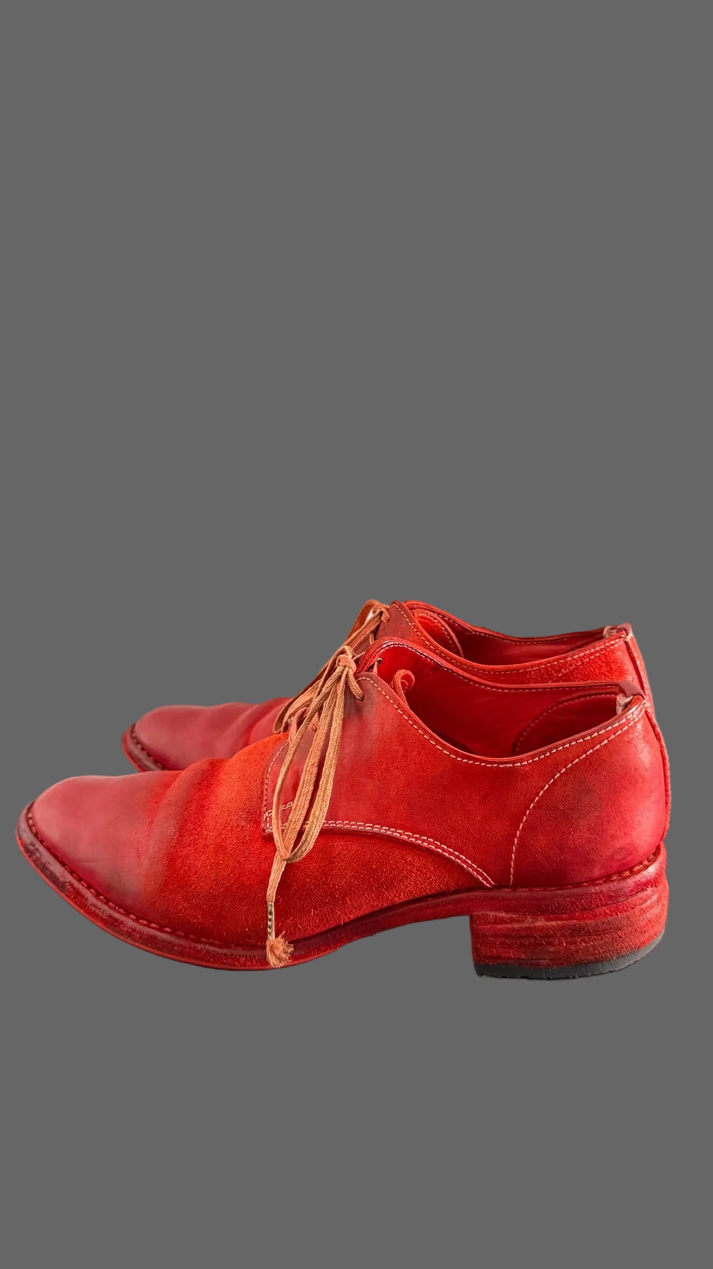 Red O.D. Unlined Derbies AM/2600L CUL-PTC/13 by Carol Christian Poell
