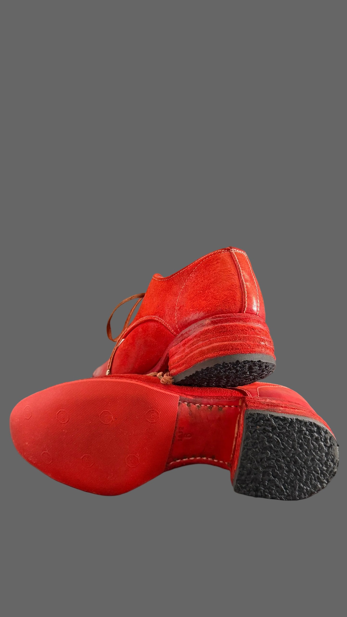 Red O.D. Unlined Derbies AM/2600L CUL-PTC/13 by Carol Christian Poell