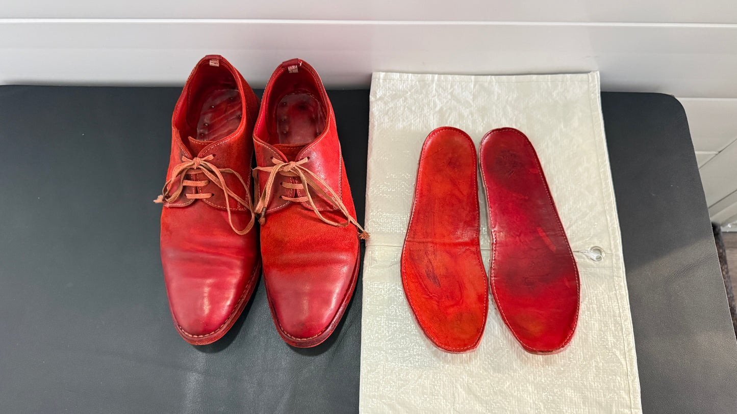 Red O.D. Unlined Derbies AM/2600L CUL-PTC/13 by Carol Christian Poell