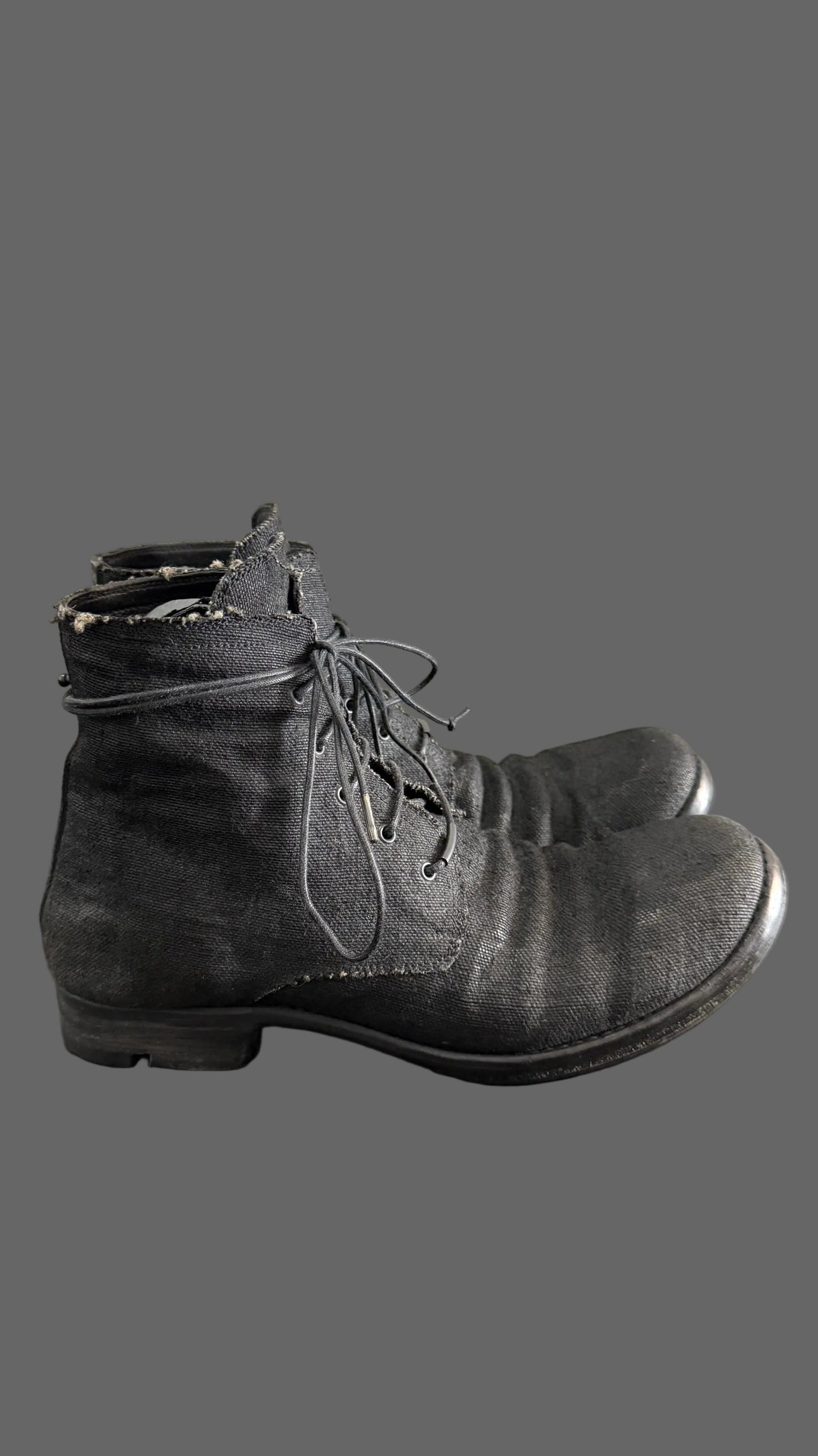 Black Sail Hemp Sail Ankle Boots by Layer-0