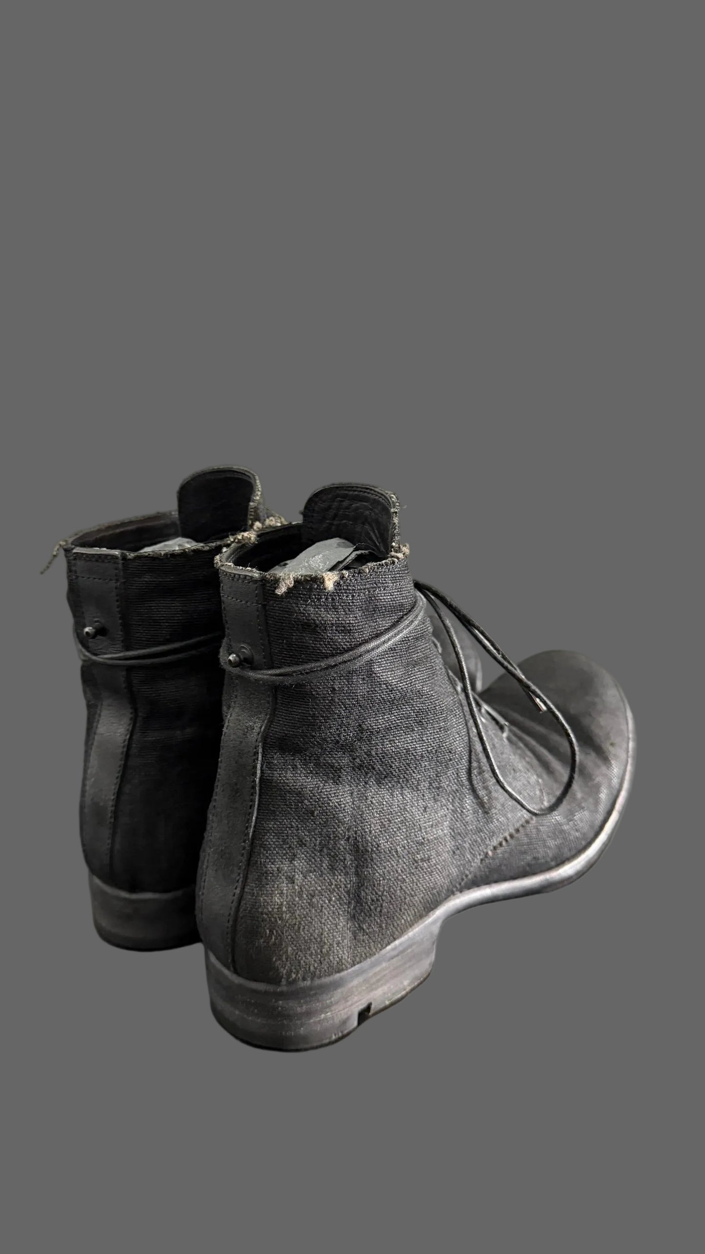 Black Sail Hemp Sail Ankle Boots by Layer-0