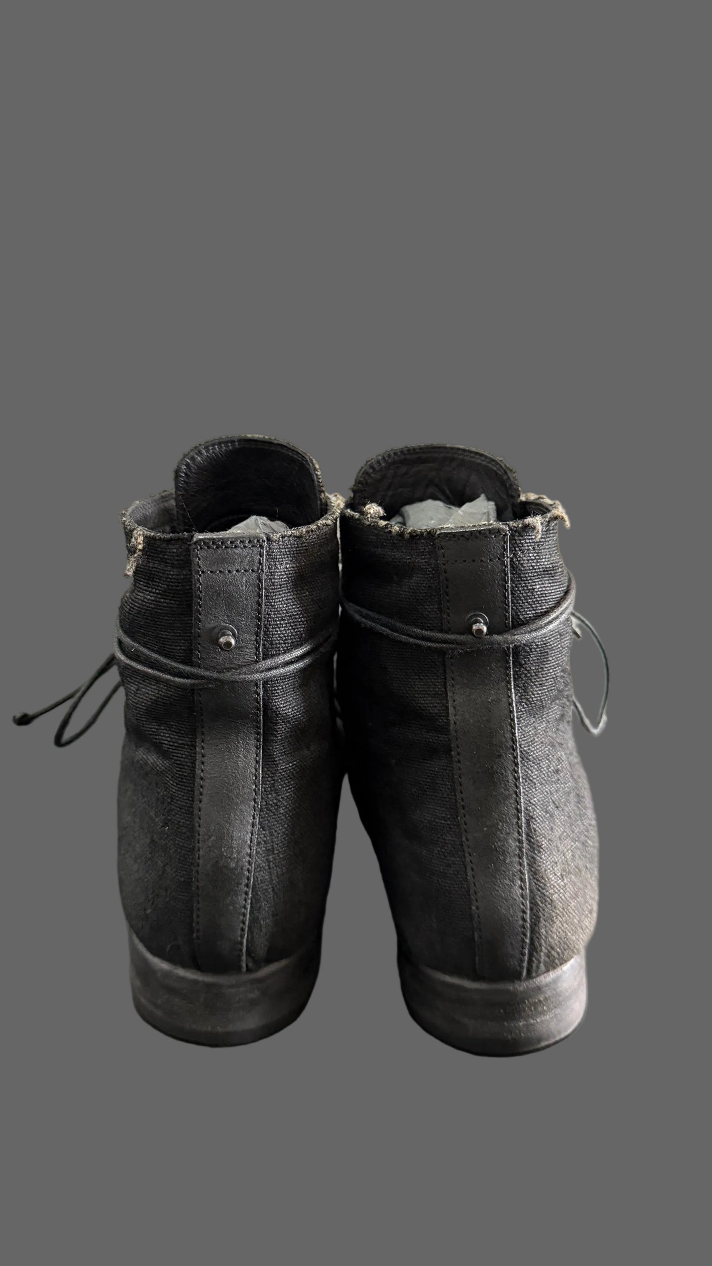 Black Sail Hemp Sail Ankle Boots by Layer-0