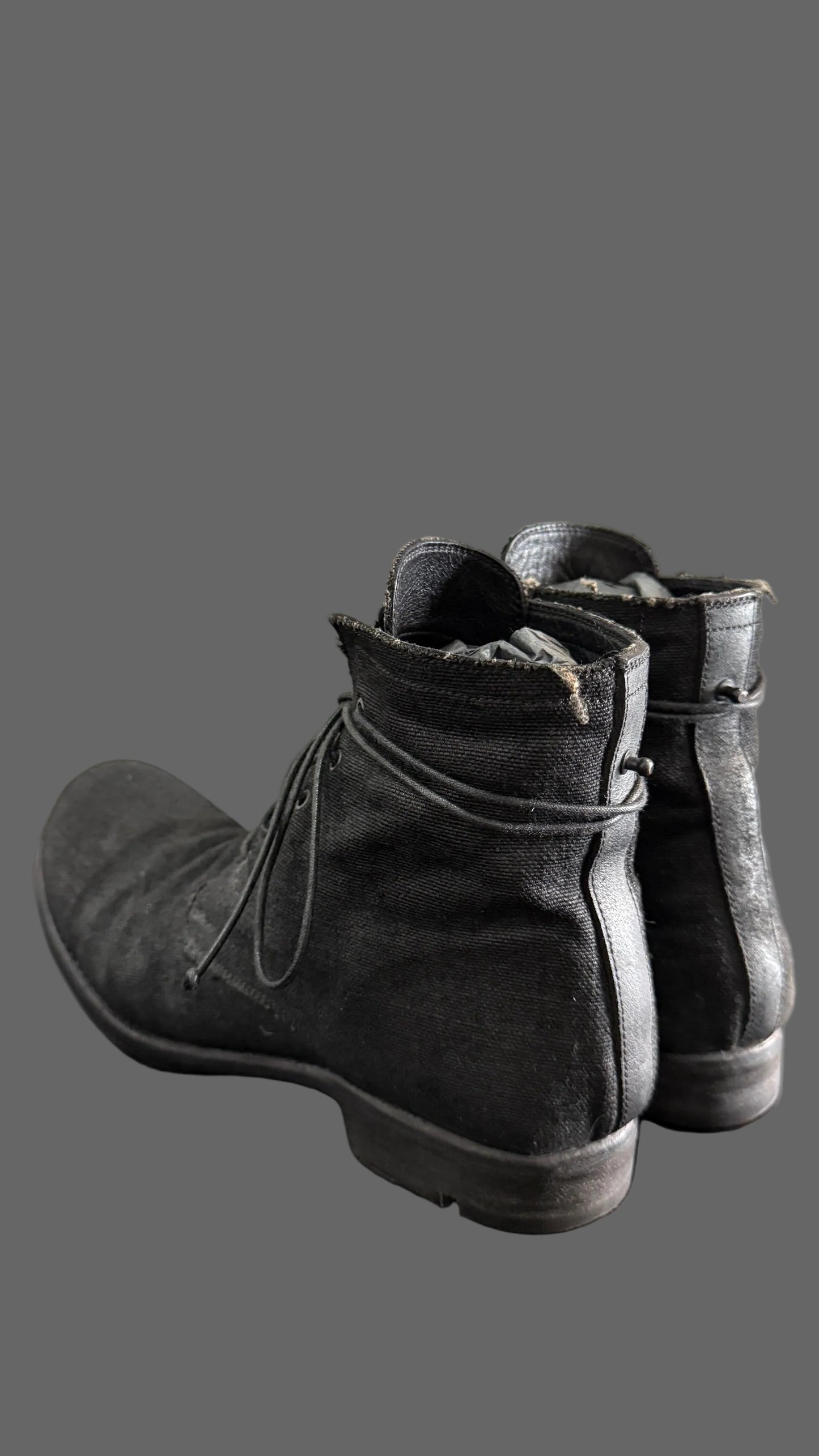 Black Sail Hemp Sail Ankle Boots by Layer-0