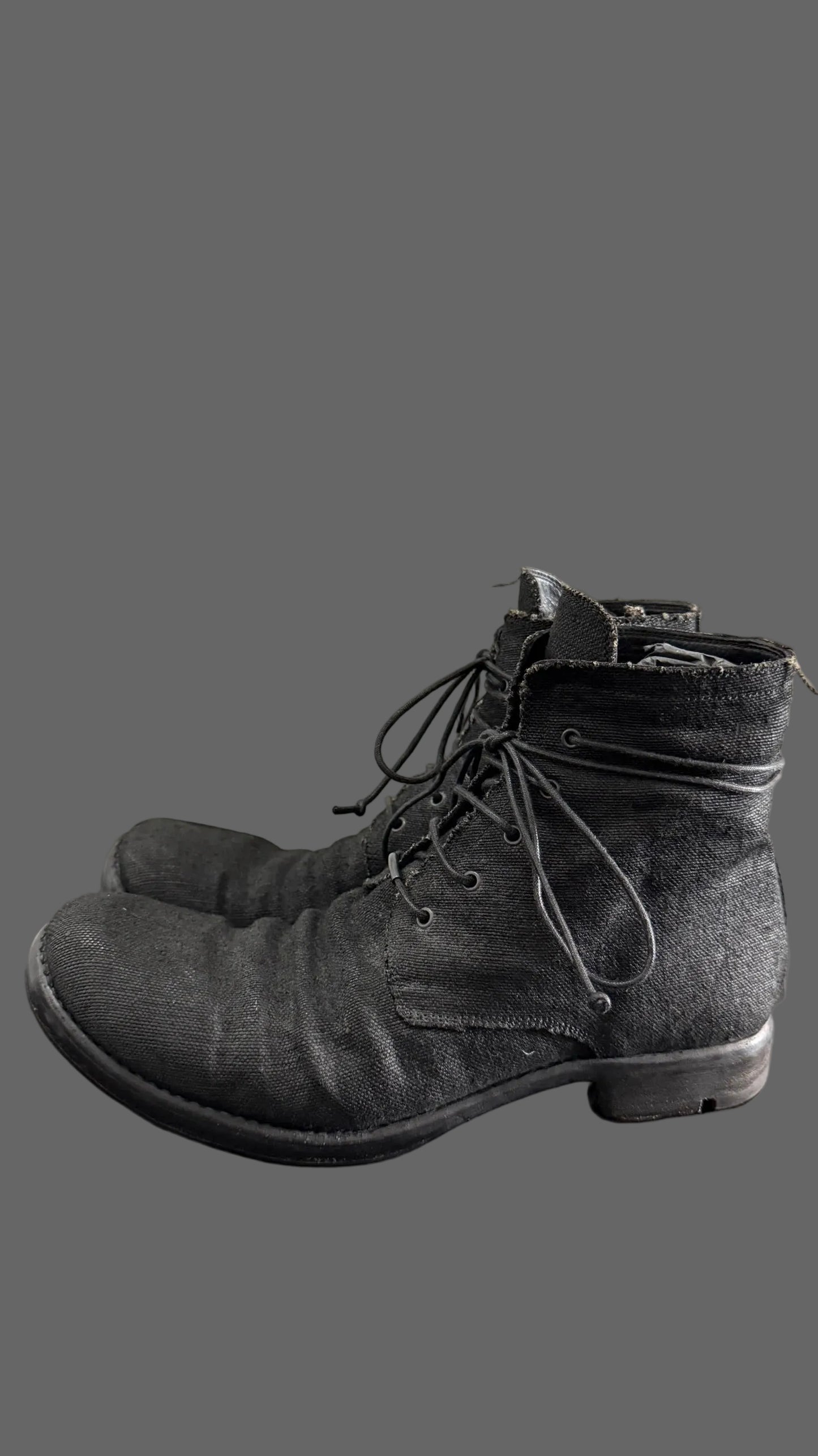 Black Sail Hemp Sail Ankle Boots by Layer-0