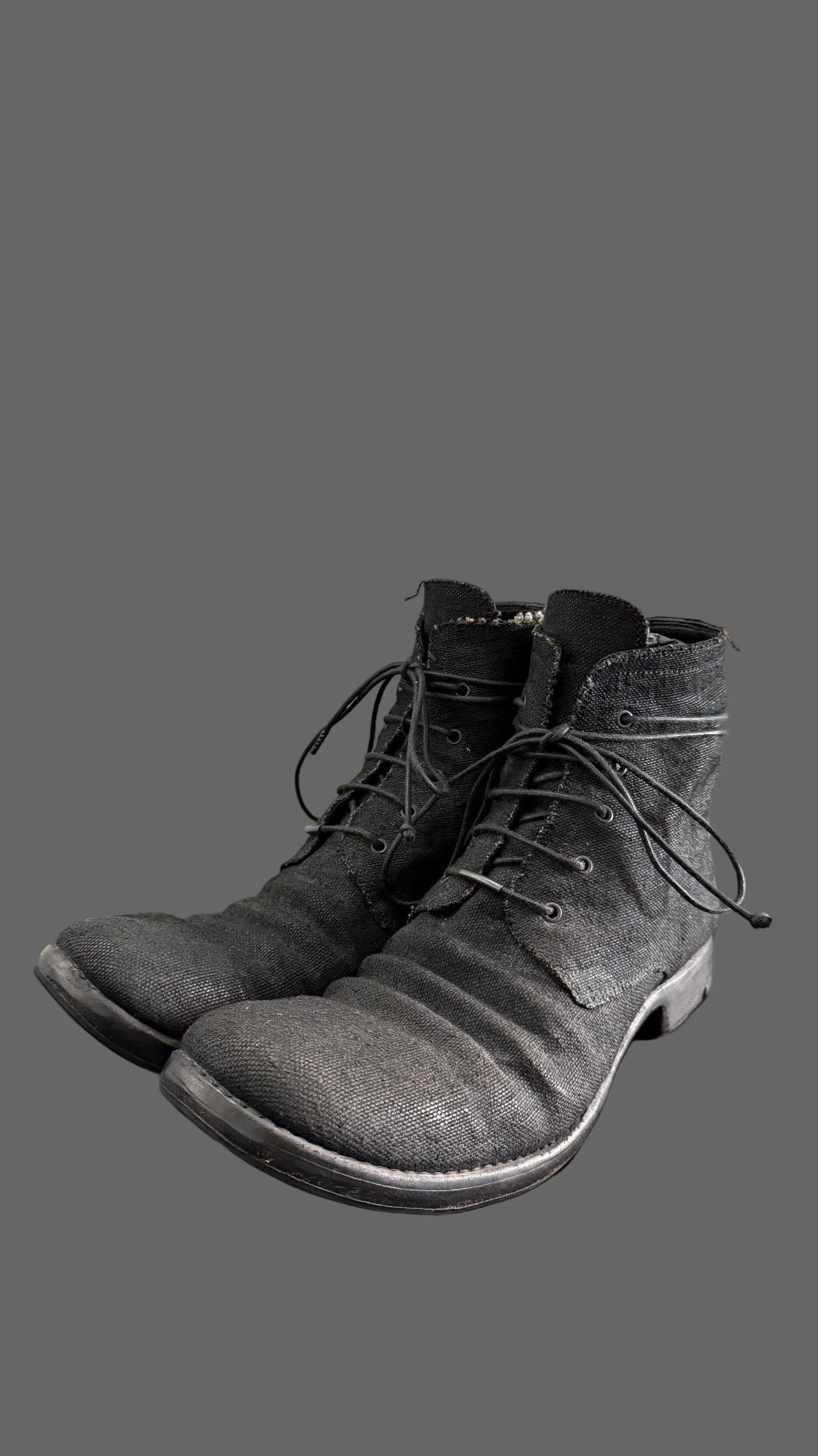 Black Sail Hemp Sail Ankle Boots by Layer-0