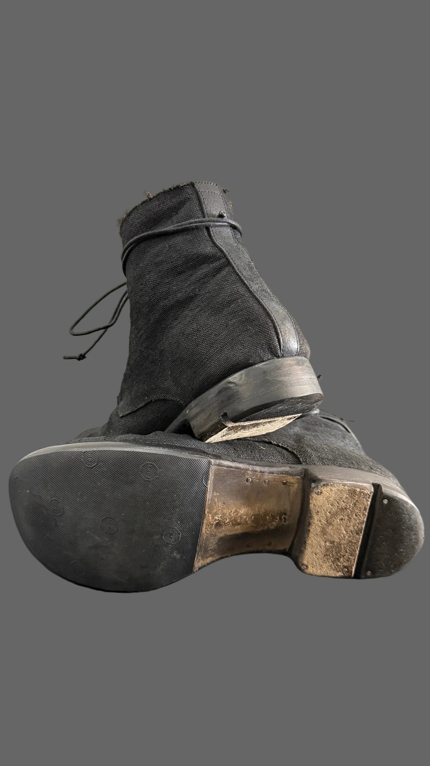 Black Sail Hemp Sail Ankle Boots by Layer-0