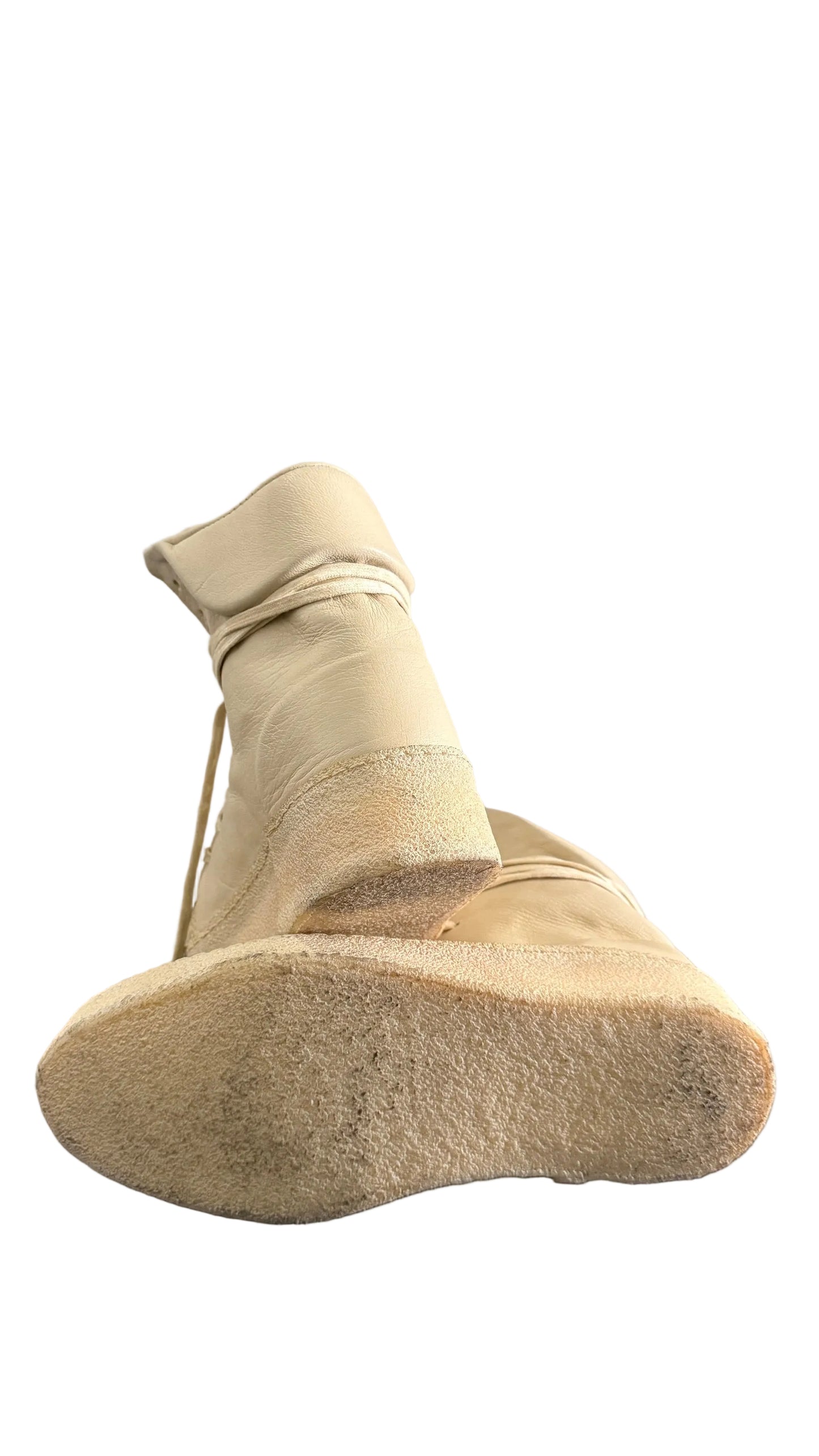 Ivory Sheepskin Hi-top Sneakers