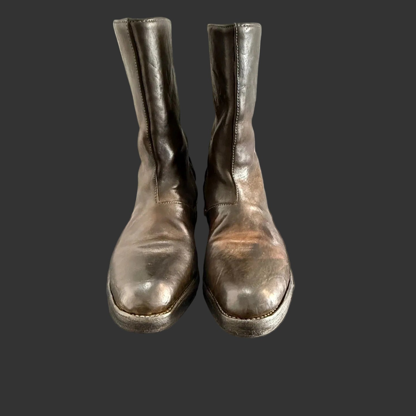 Dark Brown Vegetable Dyed Orthopedic Spur-Biter Boot AM/2756P LUC-PTC/19 by Carol Christian Poell