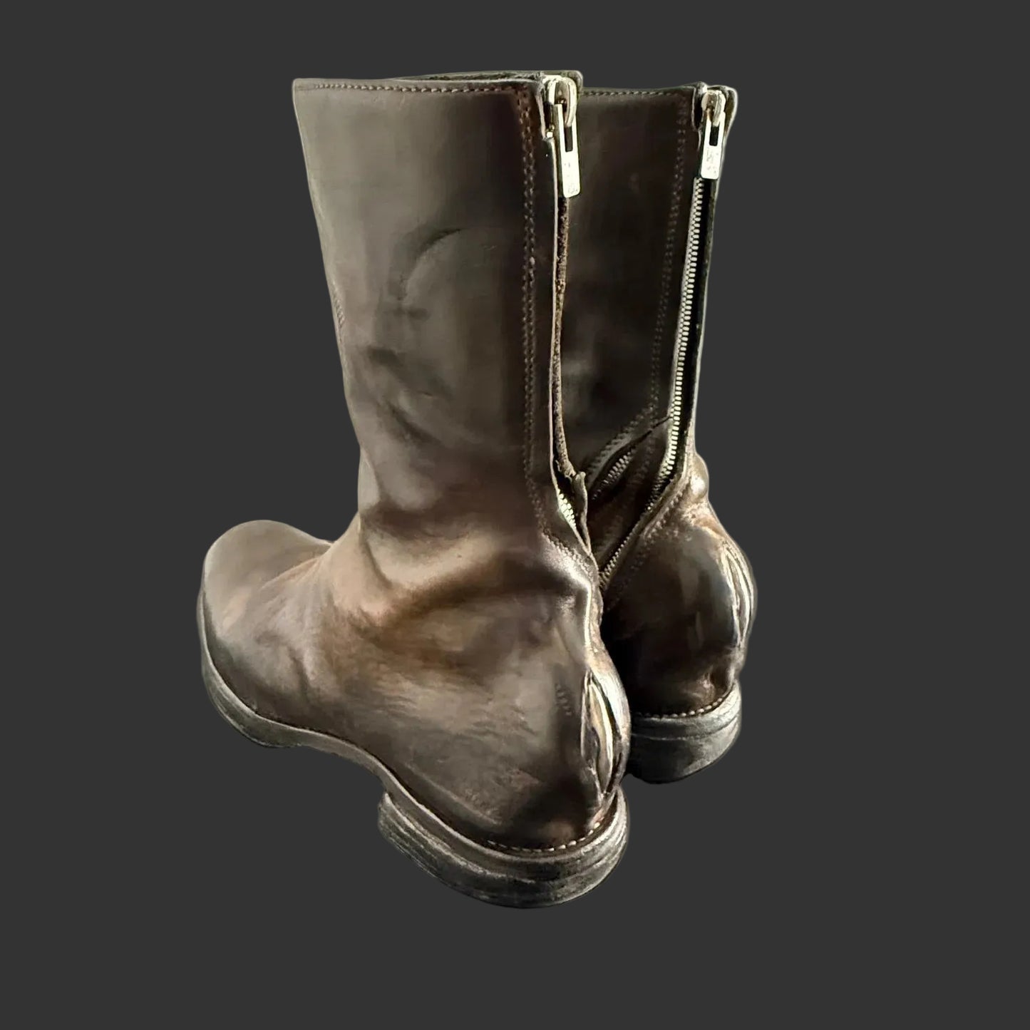 Dark Brown Vegetable Dyed Orthopedic Spur-Biter Boot AM/2756P LUC-PTC/19 by Carol Christian Poell
