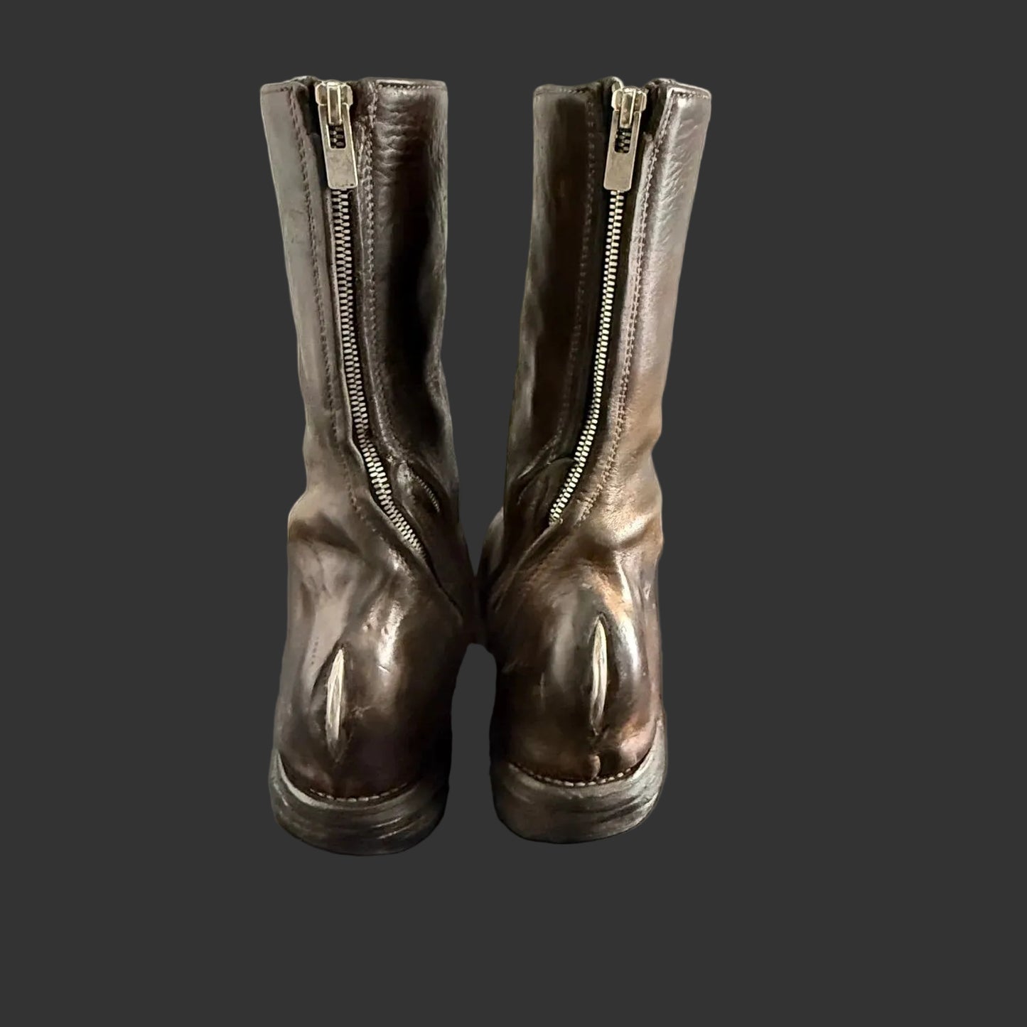 Dark Brown Vegetable Dyed Orthopedic Spur-Biter Boot AM/2756P LUC-PTC/19 by Carol Christian Poell