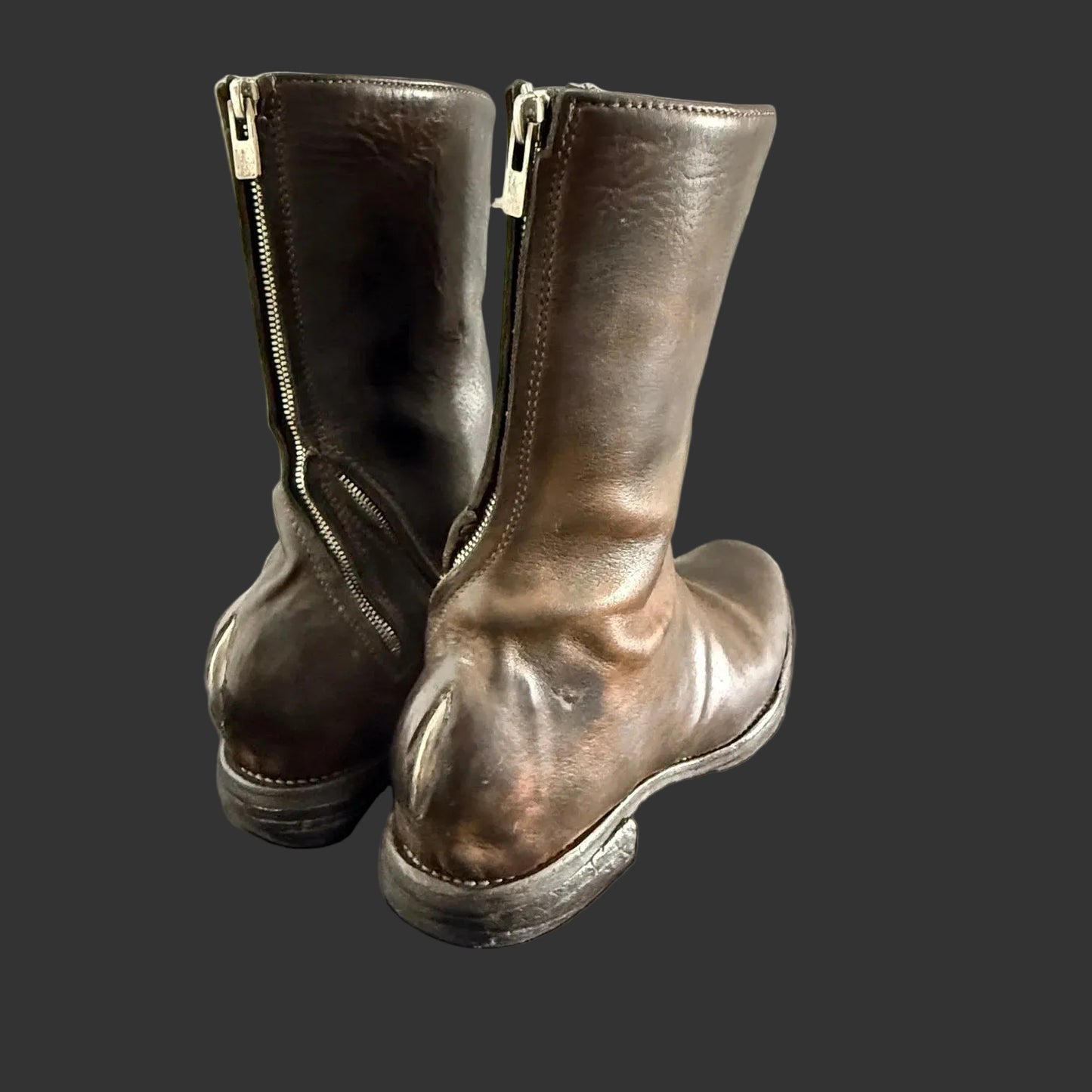 Dark Brown Vegetable Dyed Orthopedic Spur-Biter Boot AM/2756P LUC-PTC/19 by Carol Christian Poell