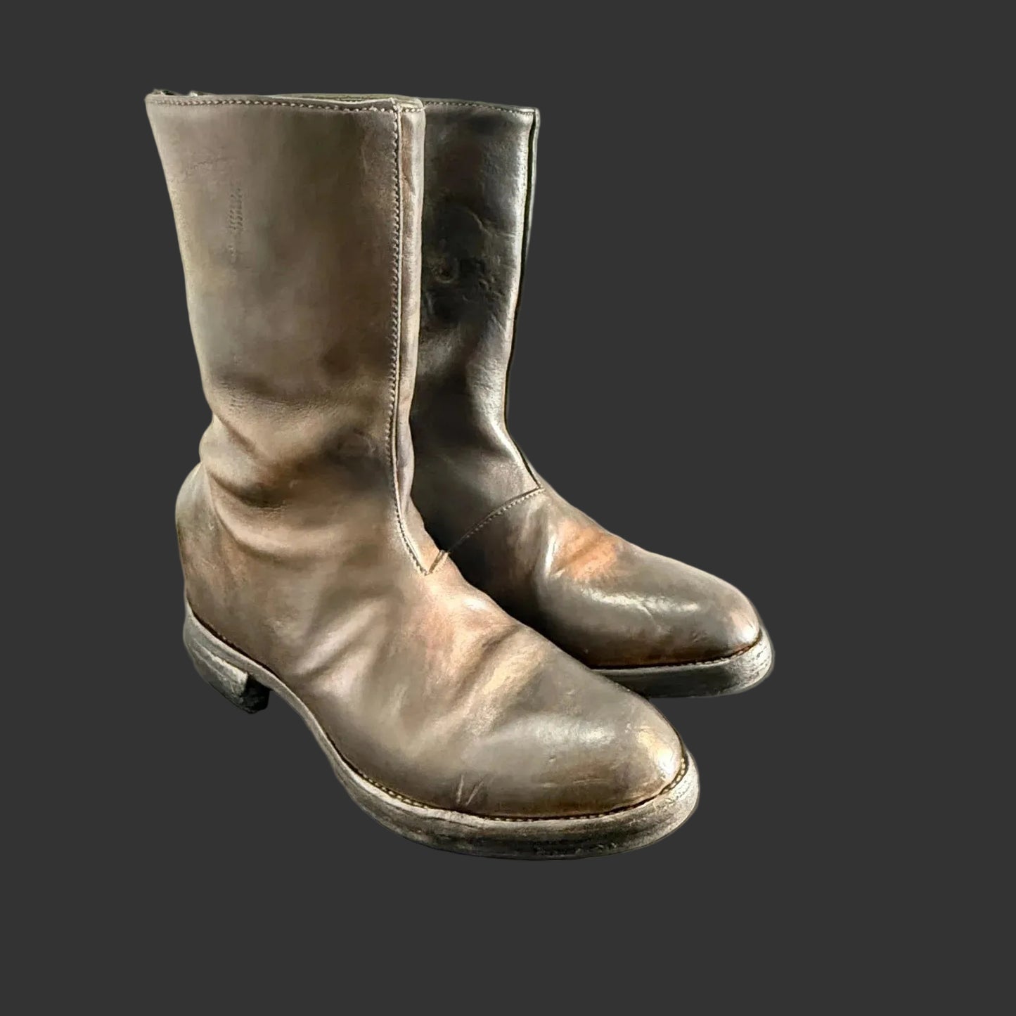 Dark Brown Vegetable Dyed Orthopedic Spur-Biter Boot AM/2756P LUC-PTC/19 by Carol Christian Poell