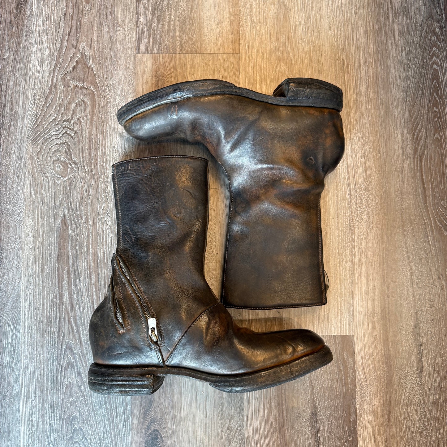 Dark Brown Vegetable Dyed Orthopedic Spur-Biter Boot AM/2756P LUC-PTC/19 by Carol Christian Poell