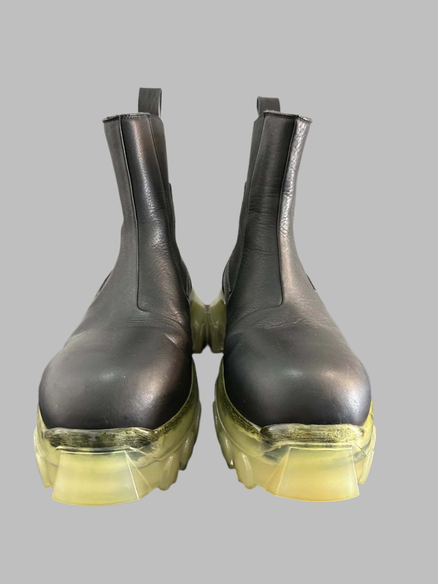 Black Beatle Bozo Tractor Boots by Rick Owens