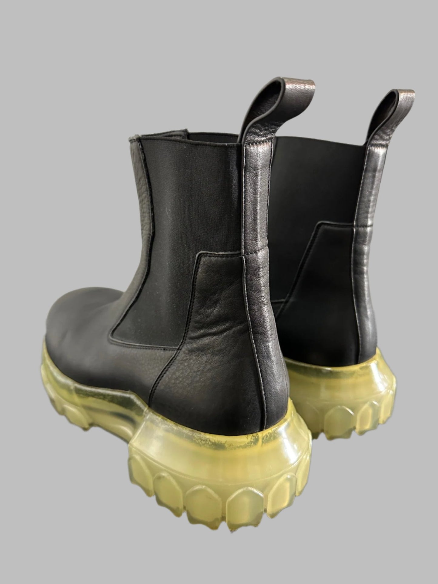 Black Beatle Bozo Tractor Boots by Rick Owens