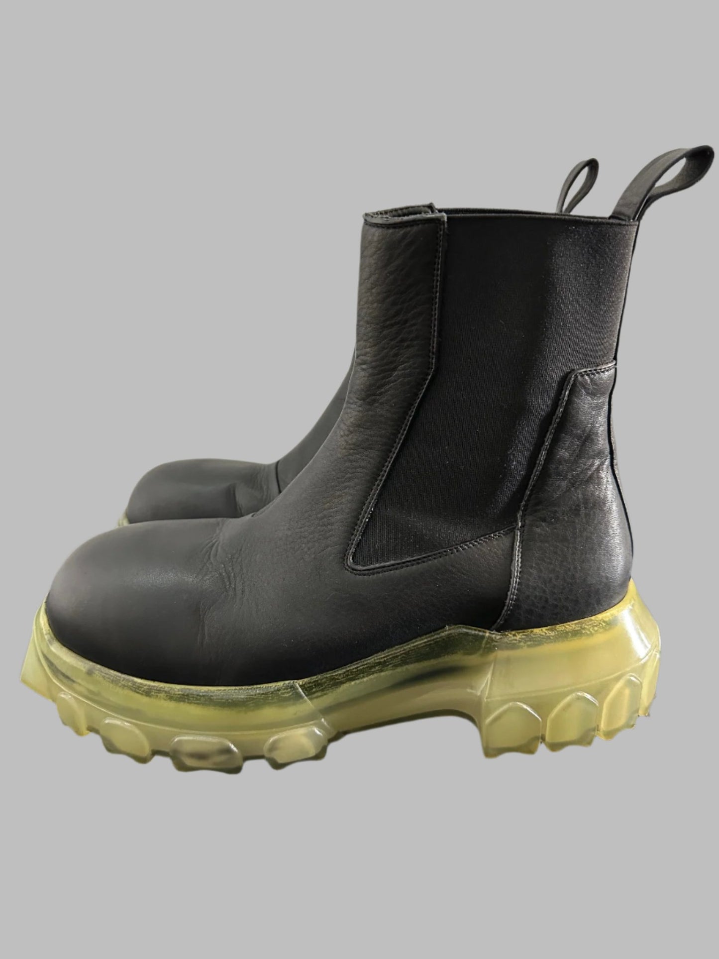 Black Beatle Bozo Tractor Boots by Rick Owens