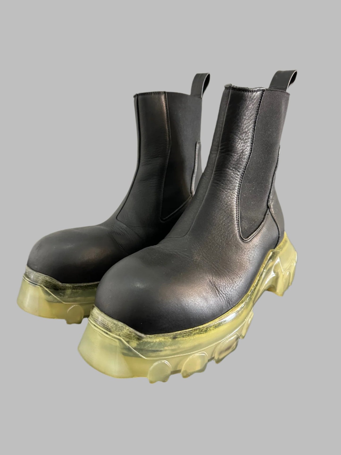 Black Beatle Bozo Tractor Boots by Rick Owens