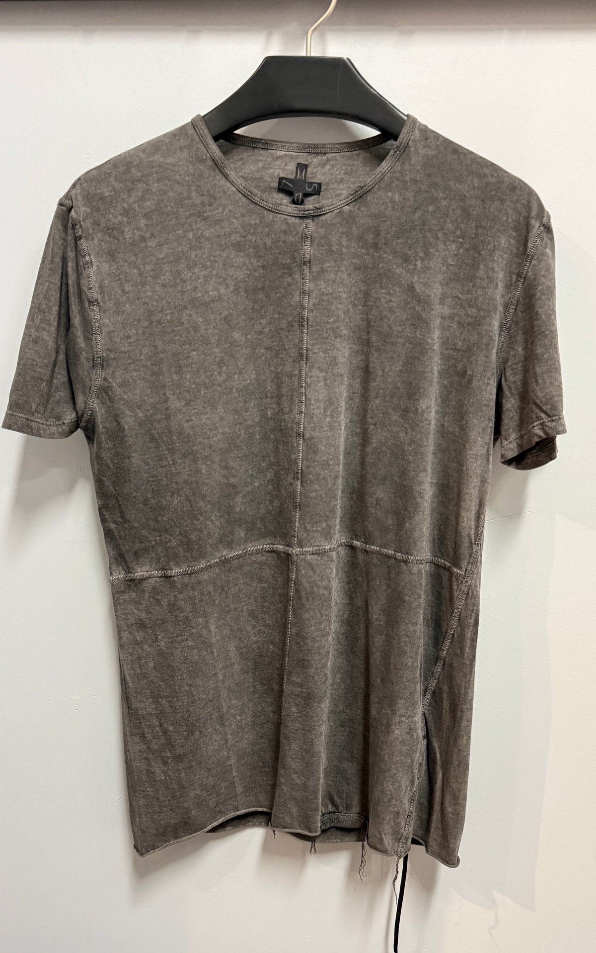 Anthra Grey Wash Overlock Cross Seam T-shirt