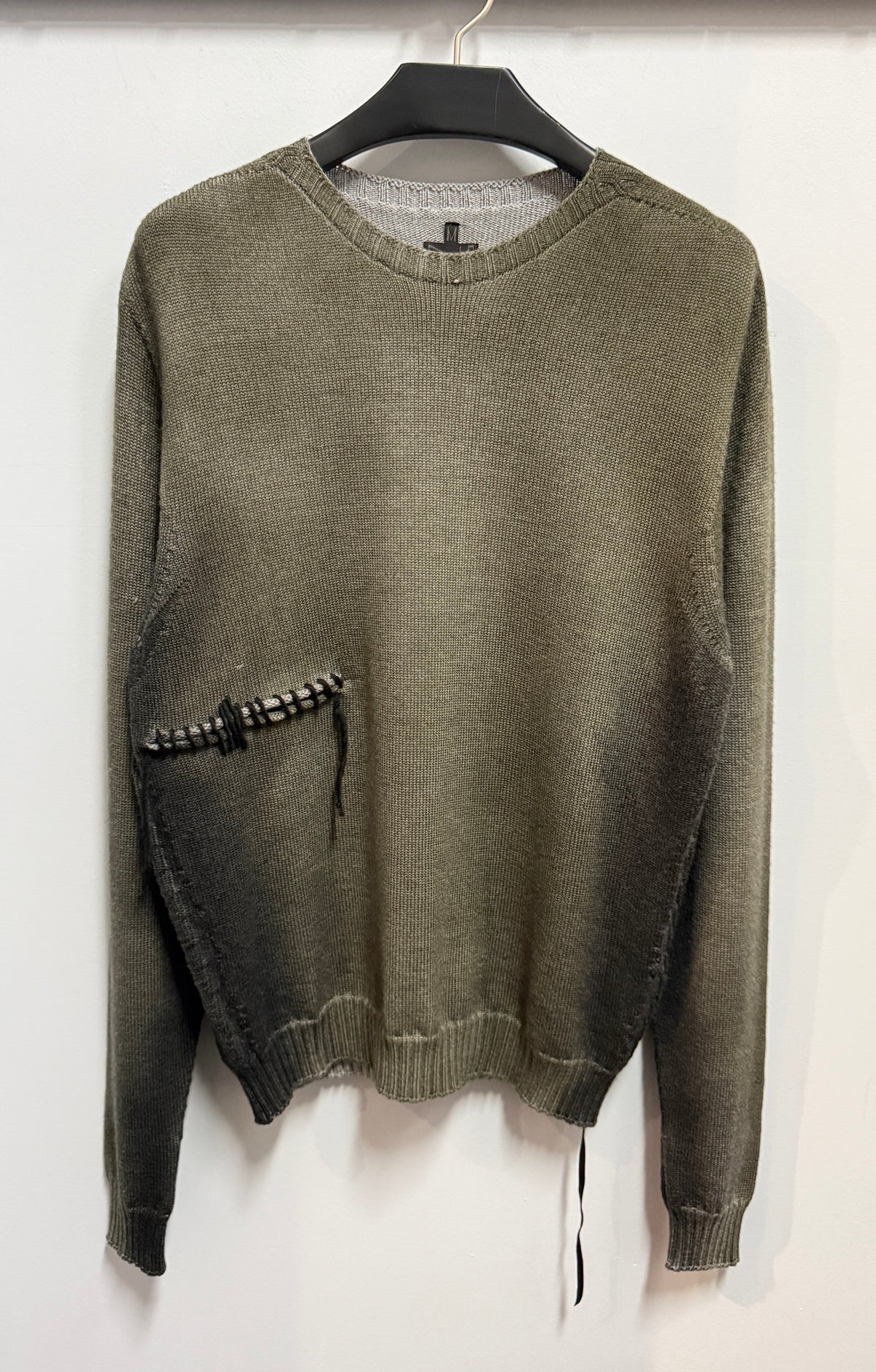 Boar Ombre Black Grey Soft Wool New Loose Fit Sweater