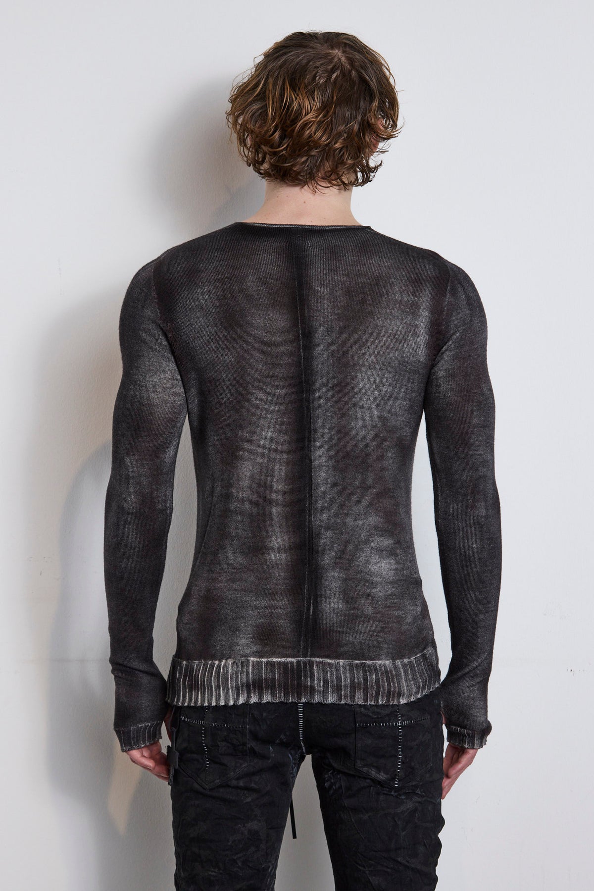 Opossum Black Brown Soft Medium Wool Sweater