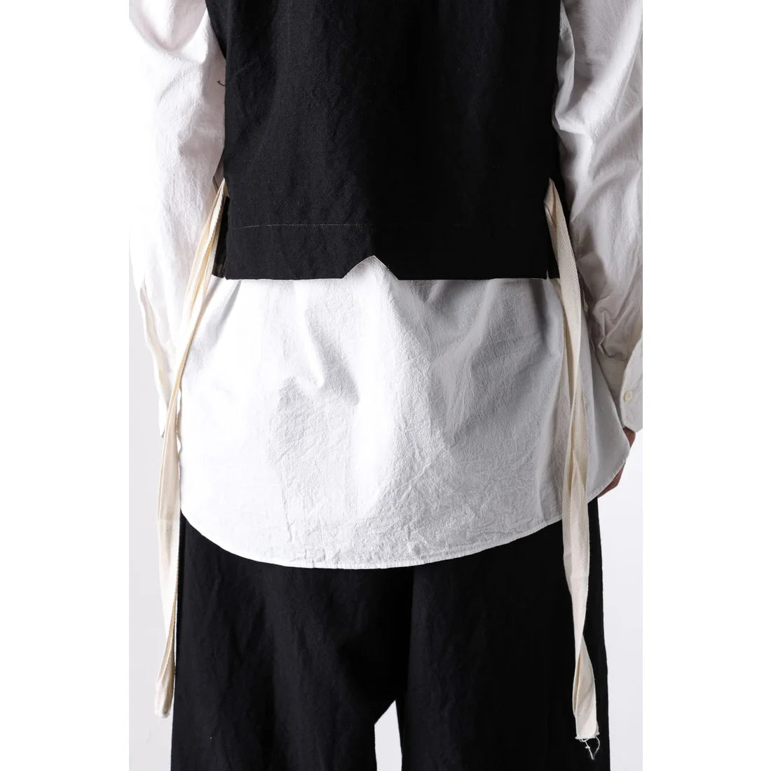 Coal Black Square Shaped Loose Vest