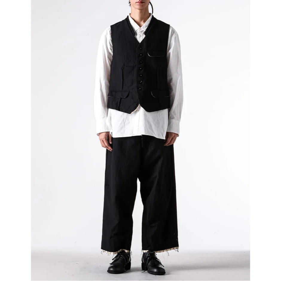 Coal Black Square Shaped Loose Vest