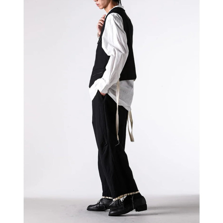Coal Black Square Shaped Loose Vest