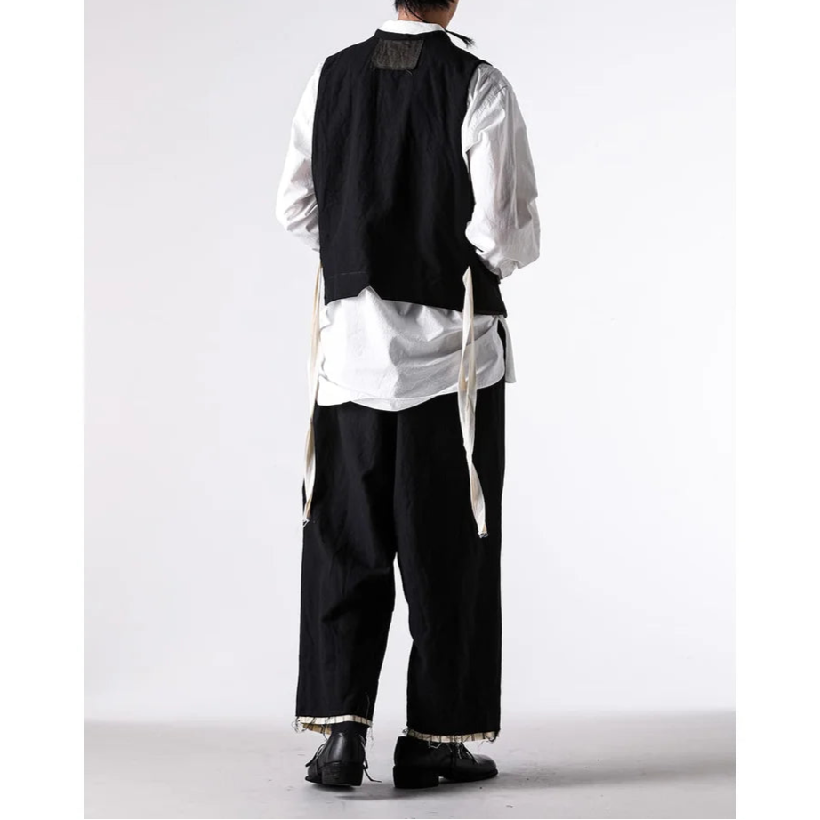 Coal Black Square Shaped Loose Vest
