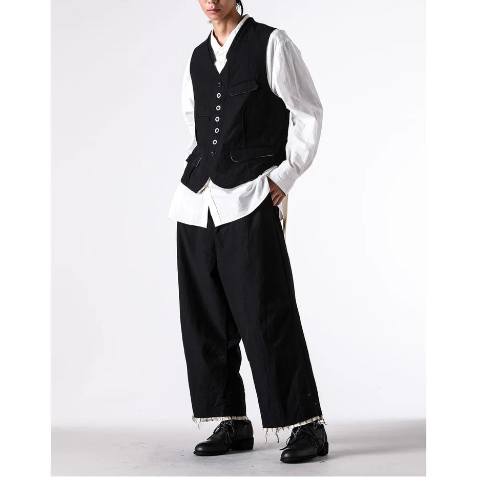 Coal Black Square Shaped Loose Vest