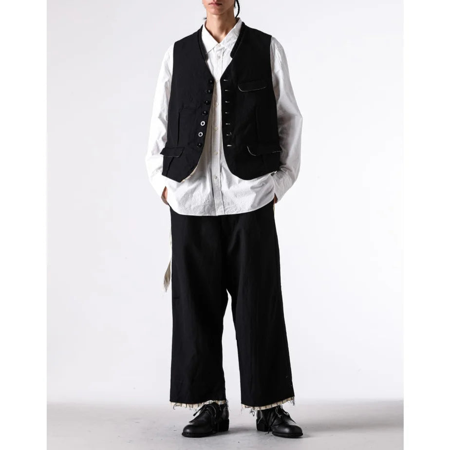 Coal Black Square Shaped Loose Vest