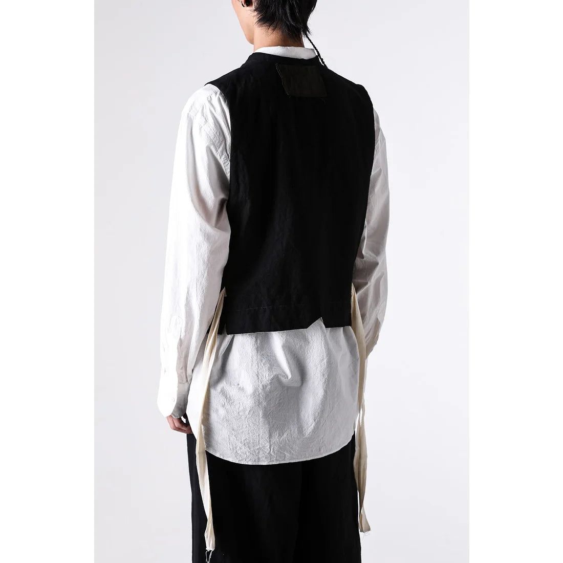 Coal Black Square Shaped Loose Vest