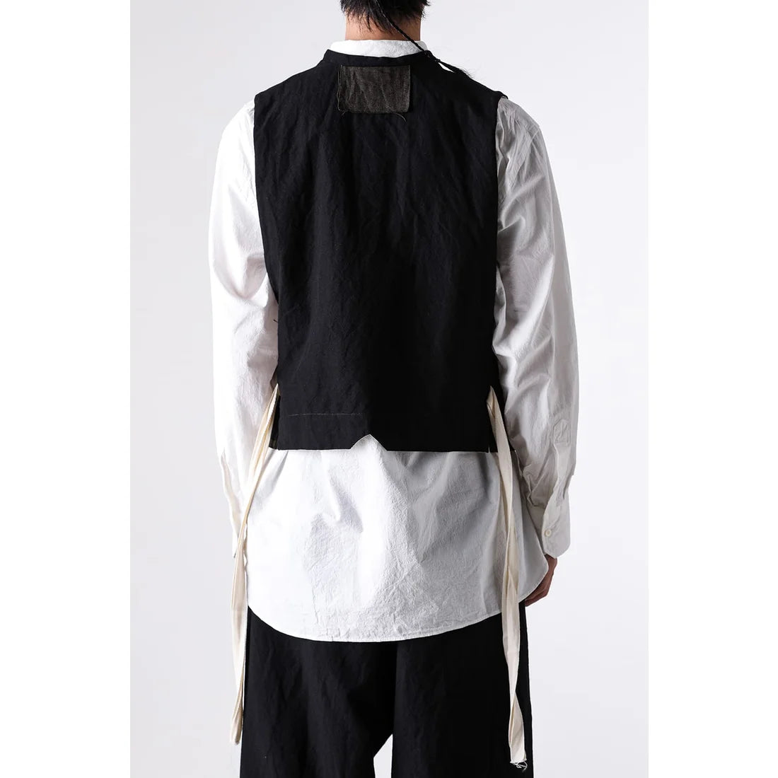 Coal Black Square Shaped Loose Vest