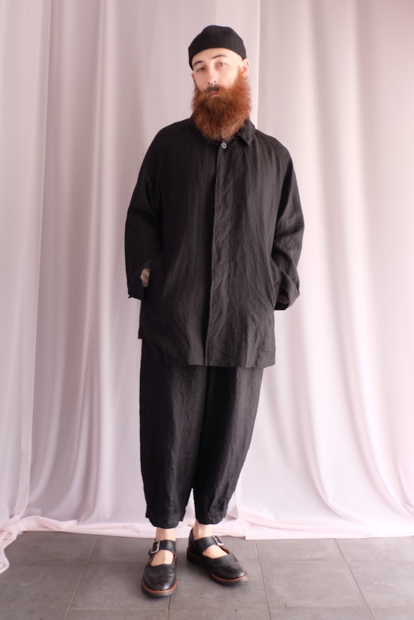 Midnight Heavy Linen Fisherman’s Cap