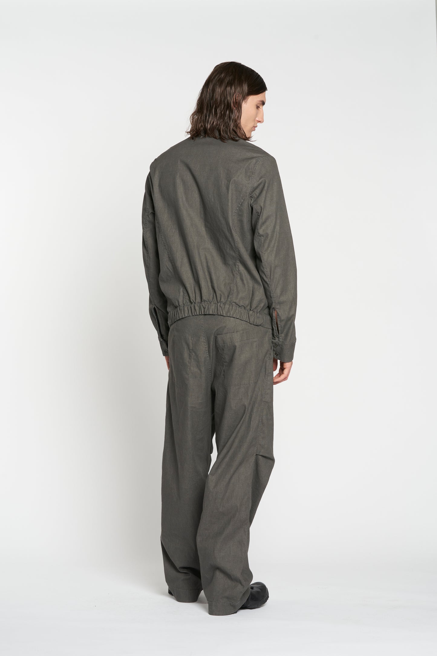 Grey and Blue Grey Reversible Harrington Zipper Jacket