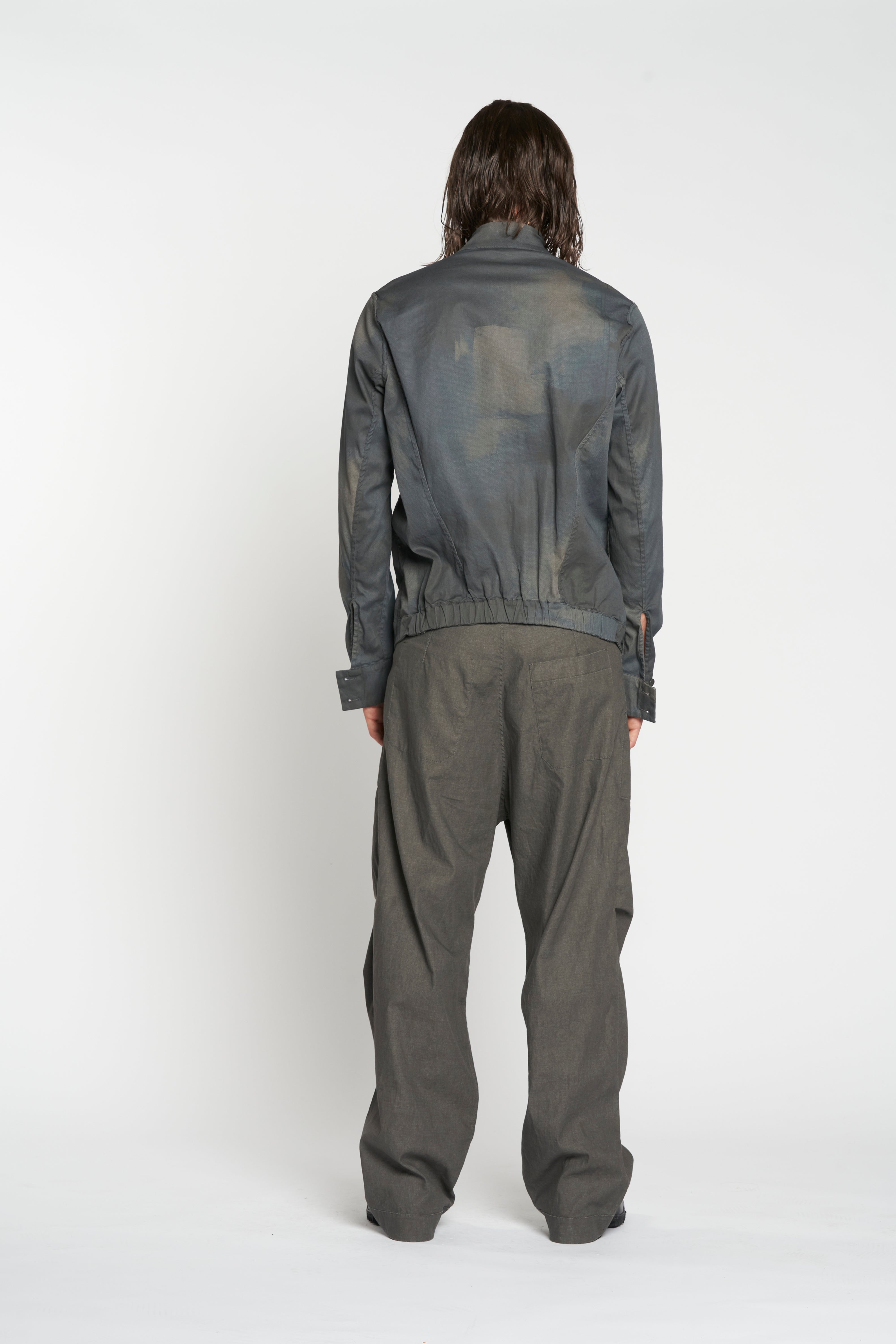 Grey and Blue Grey Reversible Harrington Zipper Jacket – The Archive