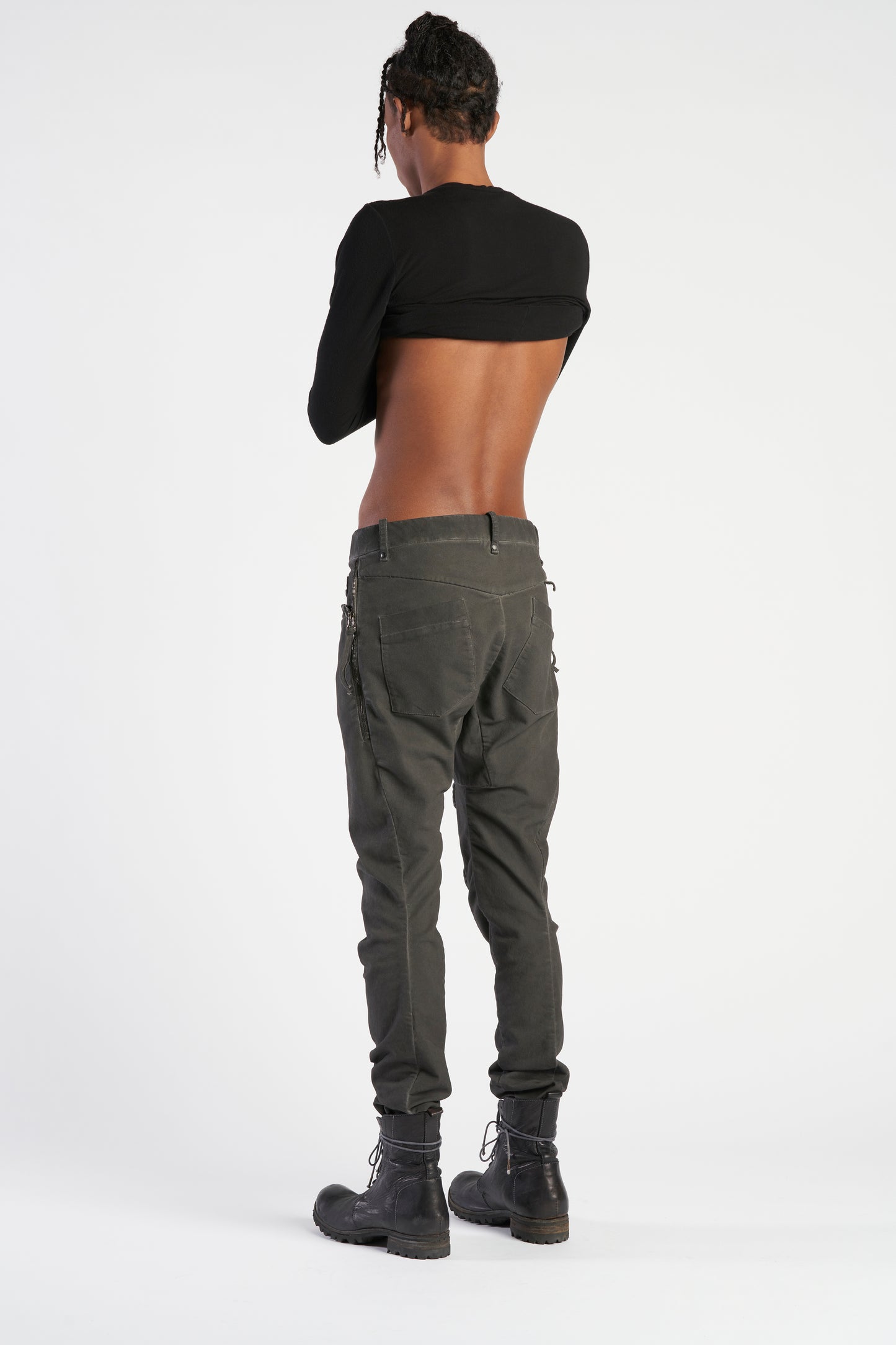 STORM GREY ZIP SLIM PANTS M3750