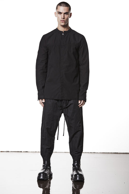 Black Stand Up Collar Shirt MH 177