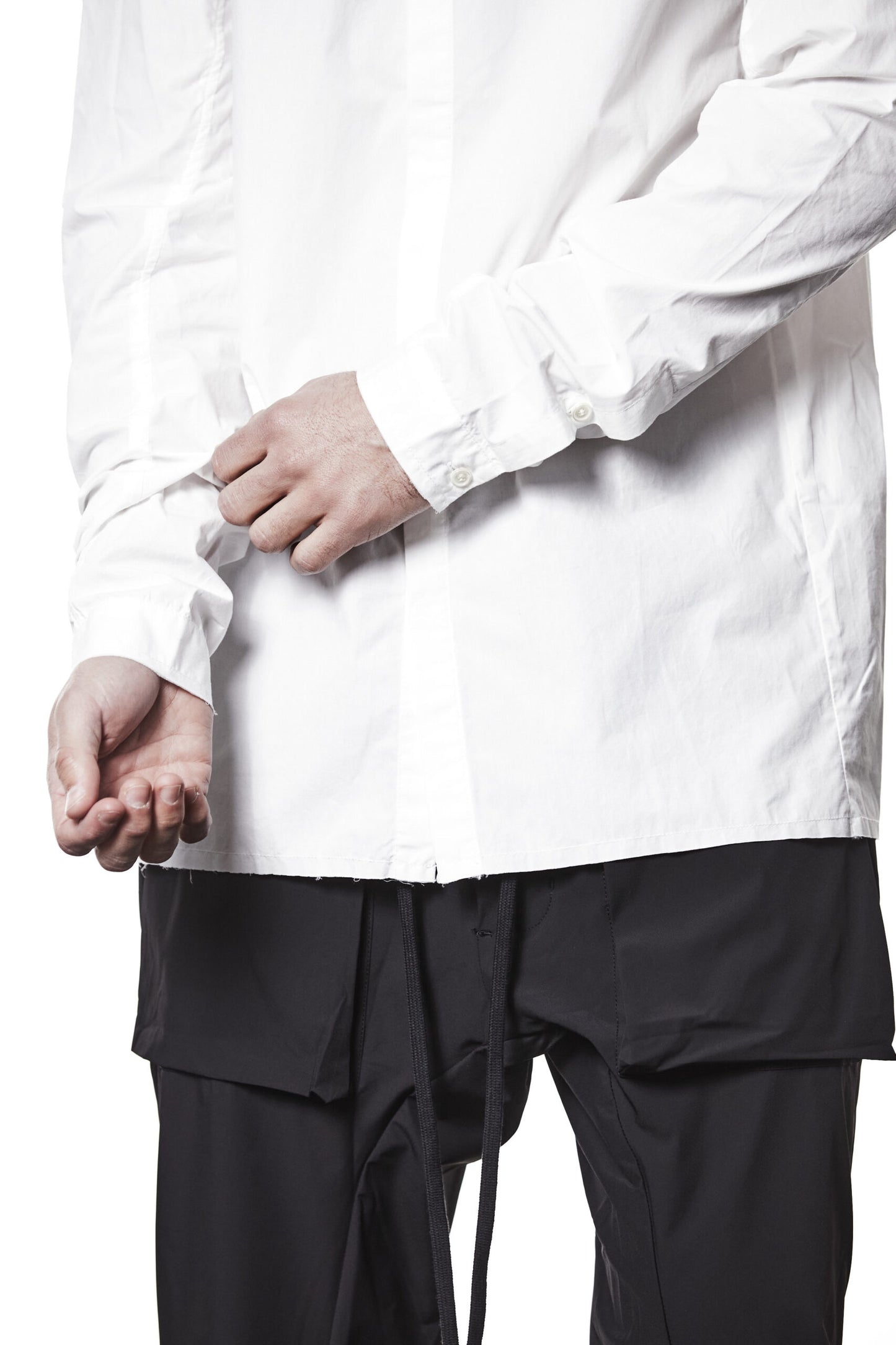 White Stand Up Collar Shirt MH 177