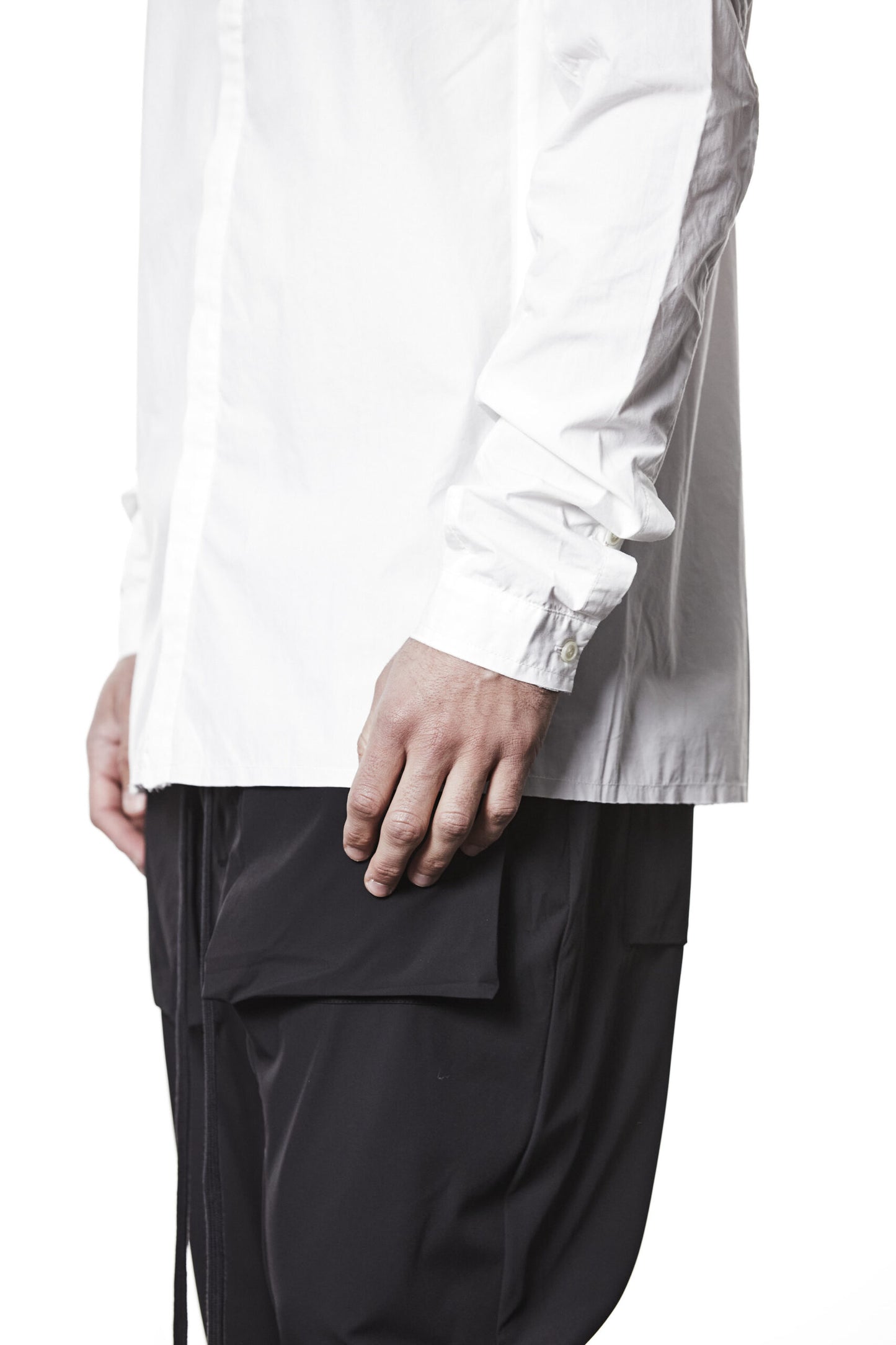 White Stand Up Collar Shirt MH 177