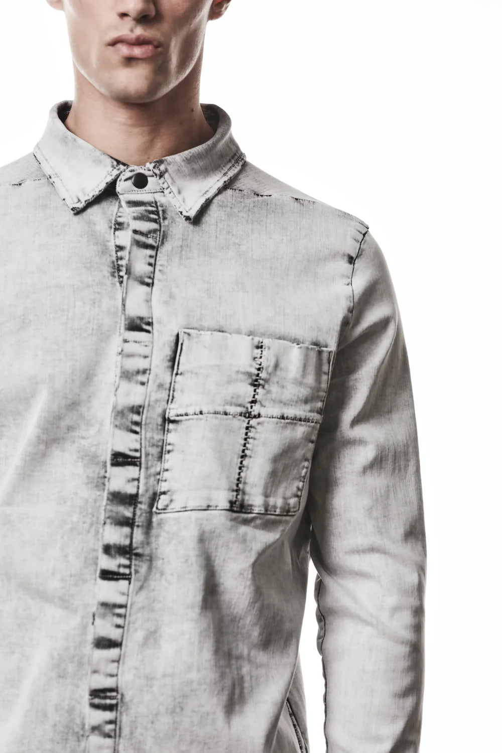 Light Grey Denim Shirt MH 181