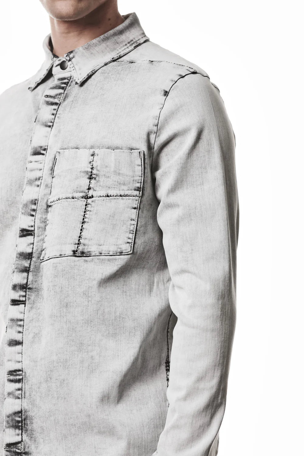 Light Grey Denim Shirt MH 181