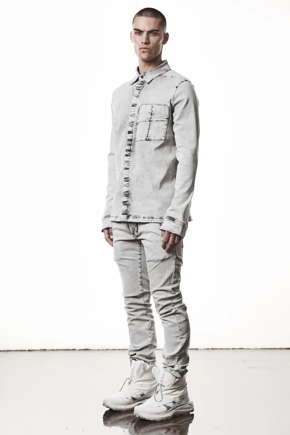 Light Grey Denim Shirt MH 181