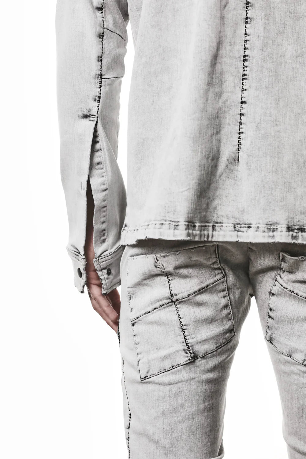 Light Grey Denim Shirt MH 181