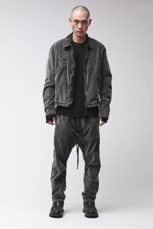 USED GREY VELVET TRUCKER JACKET MJ 94