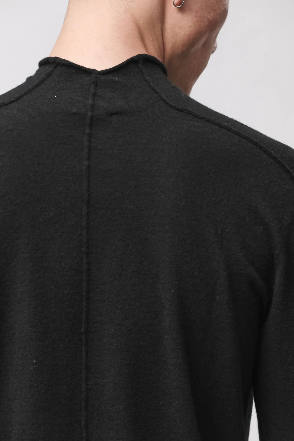 BLACK CASHMERE ROLL-NECK SWEATER MK 130