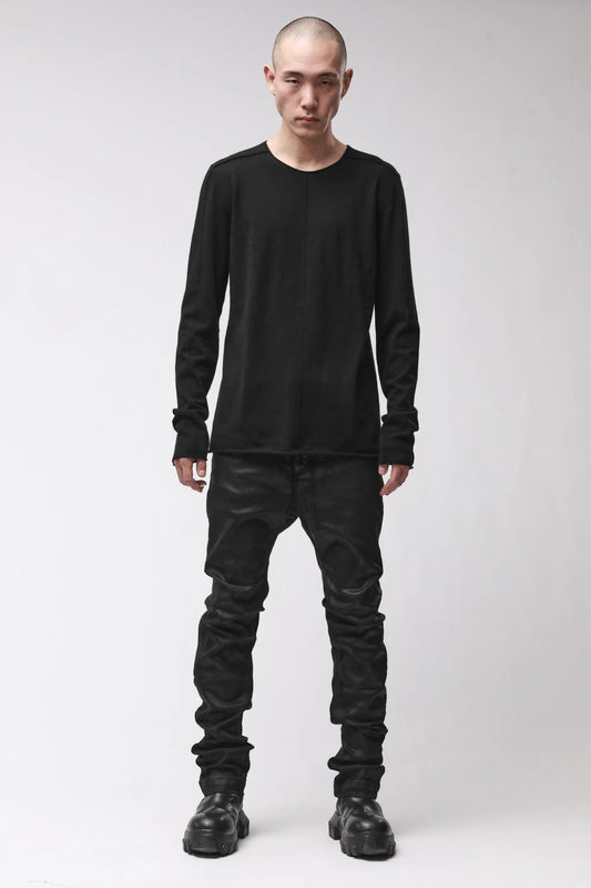 BLACK CASHMERE ROUND NECK SWEATER MK 132