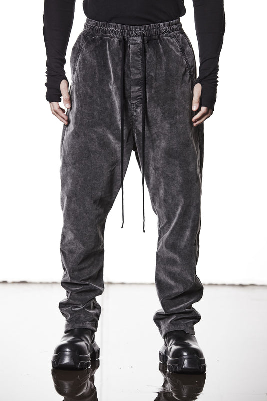 Used Grey Washed Velvet Cotton Pants MP 16